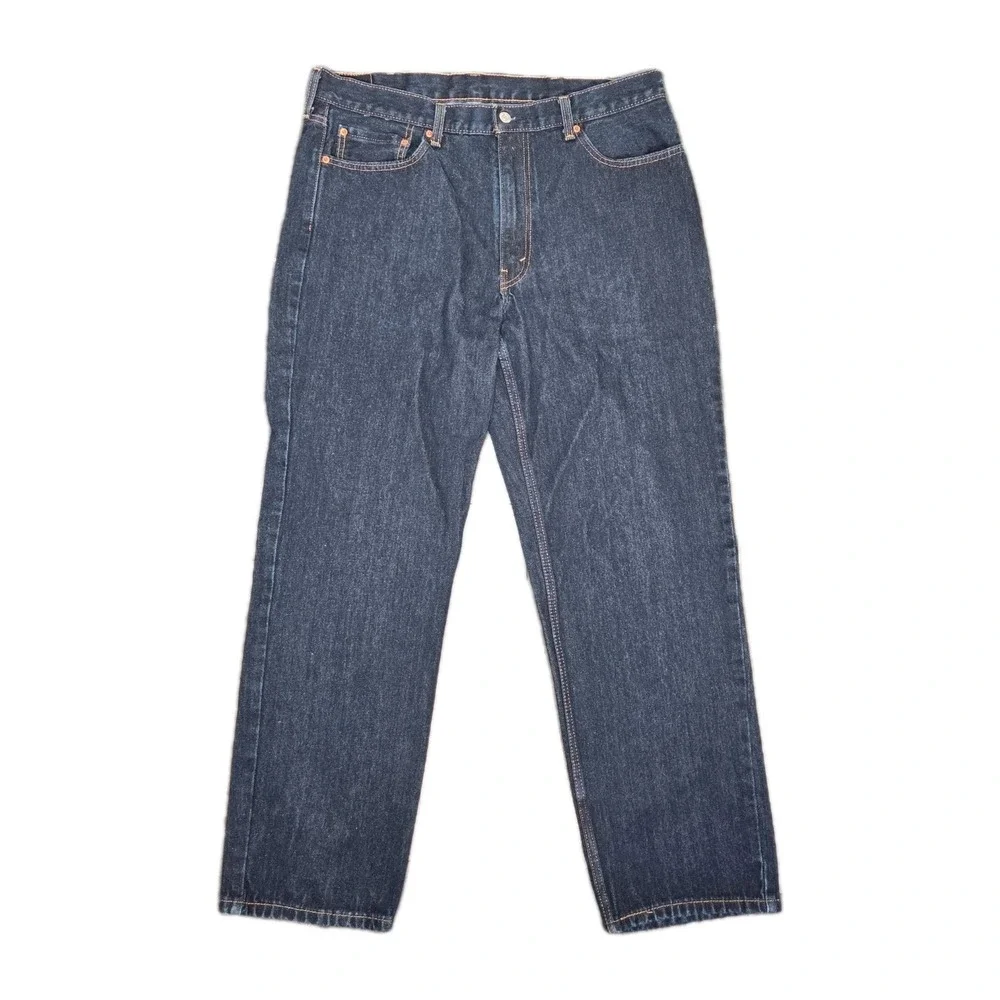 Levi's Men's 550 Straight Leg Jeans Size 38x32, Dark Wash No Stretch Blue Denim